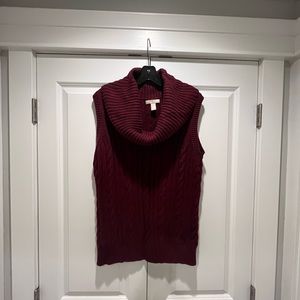 Banana Republic sleeveless, cowl neck sweater